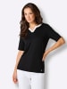 creation L Modal-Shirt in schwarz-ecru