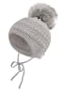 Sterntaler Strickmütze Pompon in rauchgrau