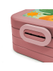 Mr. & Mrs. Panda Brotdose Kaktus Sonne Design mit Spruch in Rot Pastell