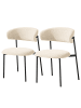 home24 Polsterstuhl PODINGTON 2er-Set in Creme
