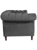 58 aufm Kessel CHESTERFIELD Sofa 3-Sitzer Kaylin Samtvelours anthrazit