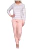 NORMANN Frottee Schlafanzug lang Pyjama - 75046 in rosa