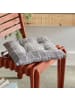 Today Stuhlkissen kariert SOFT GEOMETRY, Baumwolle in Grau, (B) 40 x (H) 6 x (L) 40 cm