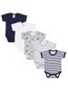 TupTam Jungen Baby Body Kurzarm 5er Pack in grau/weiß