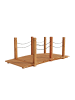 relaxdays Gartenbrücke in Orange - (B)150 x (H)55 x (T)67 cm