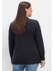 sheego Strickpullover in tiefblau