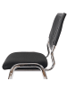 MCW Besucherstuhl T401 stapelbar, Sitz schwarz, Füße chrom