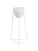 Beliani Indoor Blumentopf LIPARIS in Weiß - (W) 30 x (H) 58 x (L) 28 cm