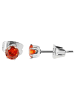 Adeliás Damen Ohrringe – Ohrstecker aus Edelstahl mit Zirkonia in silber