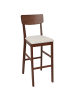 Beliani 2-tlg Barhocker AMBLER in Braun/Beige