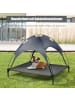 COSTWAY Hundebett mit Baldachin XL in Grau