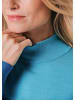 GOLDNER Strickpullover in blau / gemustert