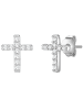 Glanzstücke München Ohrstecker Kreuz Sterling Silber Topas in silber