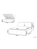 Beliani 2-tlg Doppelbett RENNES in Beige/Schwarz