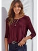 Vivance 3/4-Arm-Shirt in aubergine, navy