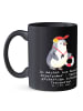 Mr. & Mrs. Panda Tasse Superpower Schwimmen Trainerin mit Spruch in Schwarz