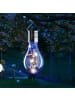 MARELIDA LED Solar Glühbirne GLOW in blau - H: 14cm