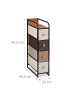 relaxdays Schubladenschrank in Braun - (B)20 x (H)84,5 x (T)49,5 cm