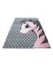 KADIMA DESIGN Teppich Kinder Einhorn Polypropylen saugroboter Kurzflor Kinderzimmer