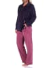 NORMANN Hausanzug Streifen Homewear Nicky Velvet - 69976 in marine