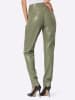 creation L Lederimitat-Hose in khaki