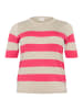 KAFFE curve Strickpullover KClizzy Regular fit in Rasberry/FeatherG. Bold Stripe