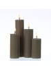 Deluxe Homeart LED Kerze Mia Echtwachs flackernd H: 10cm D: 5cm in sandfarben