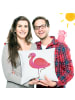 Mr. & Mrs. Panda Kopfkissen Flamingo Classic ohne Spruch in Weiß