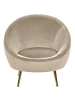 Beliani Sessel LANGA in Beige/Gold - (W) 80 x (H) 81 x (L) 76 cm