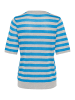Kaffe Strickpullover KAankra Regular fit in Grey M./Malibue Blue Stripe