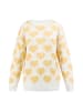myMo Damen Strickpullover in Wollweiss Gelb