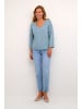 Kaffe Strickpullover KAalioma Loose fit in Faded Denim Melange