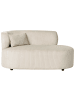 Beliani Chaiselongue VANVEY in Beige/Schwarz - (W) 147 x (H) 73 x (L) 78 cm linksseitig