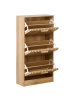 Beliani Schuhschrank LYNWOOD in Braun - (W) 60 x (H) 113 x (L) 24 cm