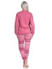 NORMANN Pyjama Bündchen und gestreifter Hose - 75673 in altrose