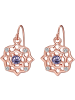Lulu & Jane Ohrhänger aus Metall-Legierung verziert mit Kristallen von Swarovski® in roségold