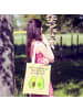 Mr. & Mrs. Panda Strandtasche Avocado Pärchen mit Spruch in Gelb Pastell