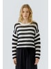 Oui Pullover in white black