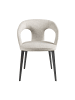Angel Cerdá Stuhl 4173 in Off-white/Braun – (B)55 x (H)77 x (T)58 cm