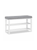 relaxdays Schuhbank in Grau - (B)81 x (H)50 x (T)32 cm