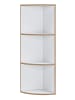 VCM  Elegantes Holzregal Eckregal Regal Salia 3fach in Weiß