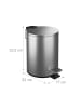 relaxdays Kosmetikeimer in Silber - 3 Liter