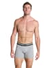 Jockey Boxershorts Cotton Stretch 3 Stück in Grau/Schwarz