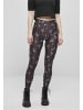 Urban Classics Urban Classics Damen Ladies Soft AOP Leggings in blackfloret