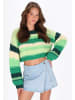 myMo Women Sweater in green multicolor