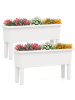 COSTWAY 2er Set Hochbeet 80x30x40cm in Weiß