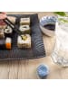 Intirilife Sushi Platte Servier Teller aus Porzellan 26 x 23.4 x 3.8 cm in 1x Schwarz