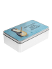 Mr. & Mrs. Panda Erinnerungsbox Pinguin Angler mit Spruch in Eisblau