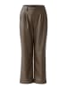 Oui Bundfaltenhose in taupe