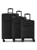 Bugatti Valencia Soft 4 Rollen Kofferset 3-teilig mit Dehnfalte black